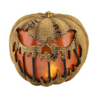 Haunt & Co 14" Animated Flaming Burlap Pumpkin