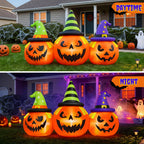 Haunt & Co 6FT Halloween Inflatable Pumpkins Decorations with LED Lights, Halloween Blow Ups Decoration for Home Party