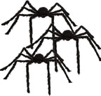 Haunt & Co 3 Pack 5 FT Giant Spider ,Scary Spider Outdoor Party Decorations Props ,Black