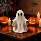 Haunt & Co PLLFRLRT Cute Halloween Decorations Resin Tabletop Statue Ghost Ornaments Mantel Shelf Party Home Decors