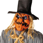 Haunt & Co 5 Ft. 8" Animated Head Turning Pumpkin Scarecrow