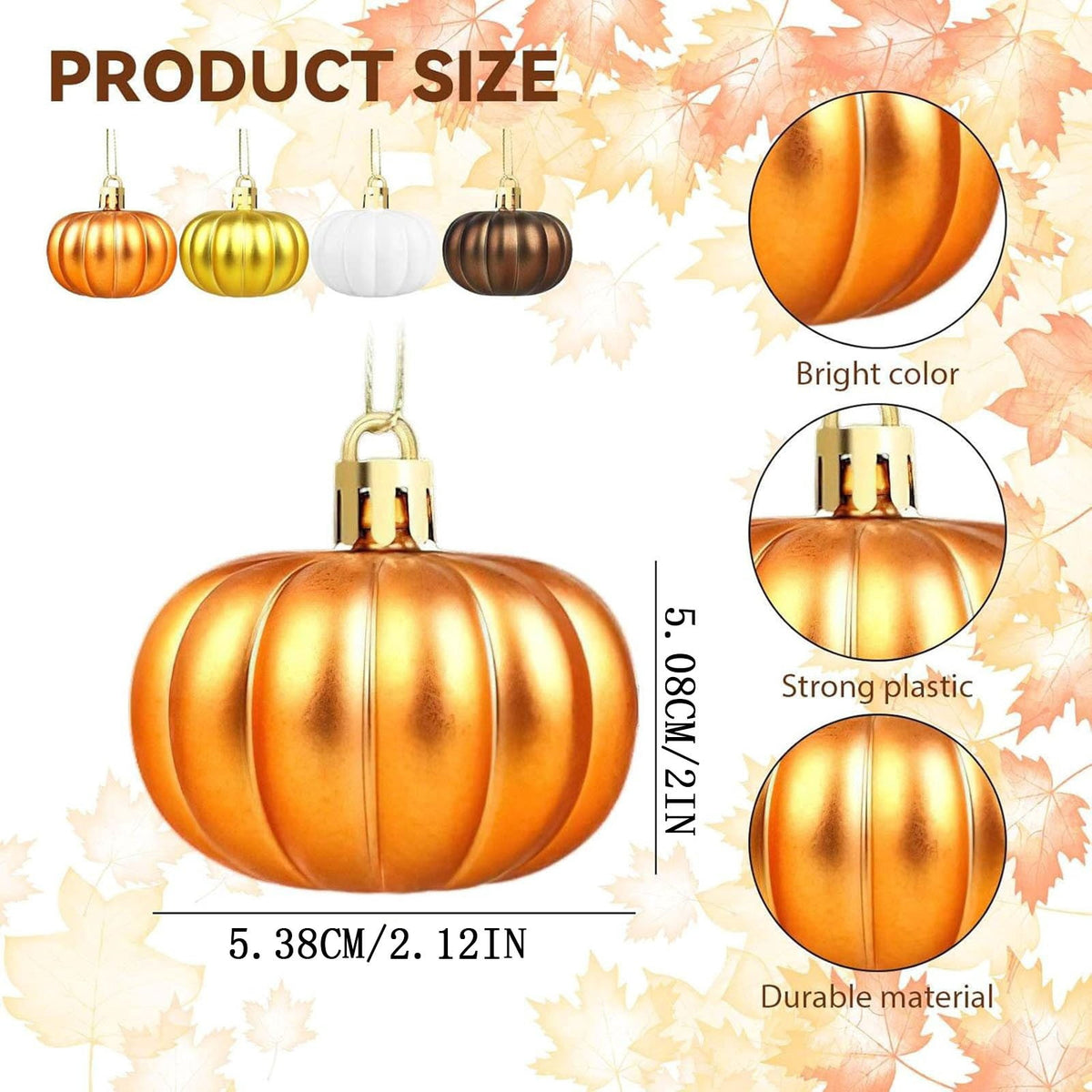 Haunt & Co Halloween Decorations Outdoor Hanging Pumpkin Pendant Ornaments 24Pc Set Halloween Decor Indoor Fall Decorations for Home Tree Hanging Colored Ball Decor
