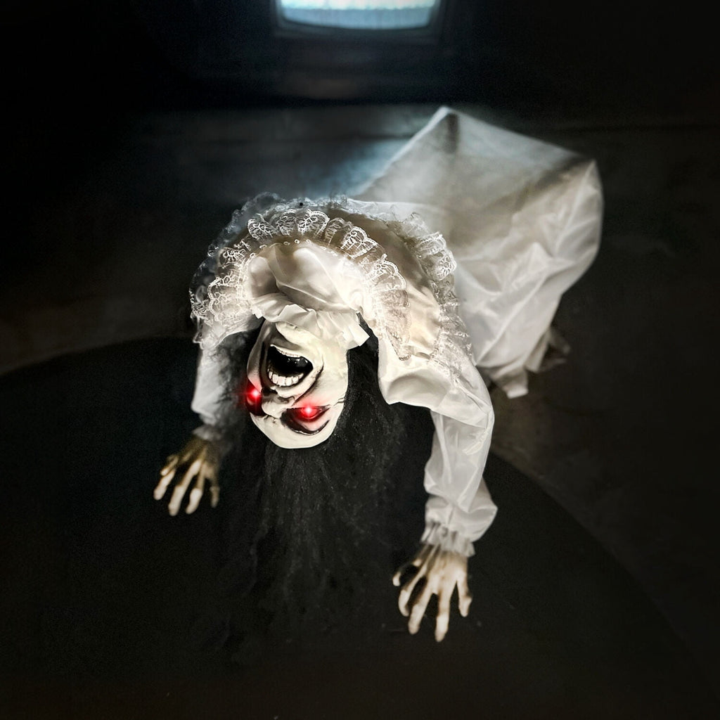 Haunt & Co Lifesize 35" Animatronic Possessed Woman with Lights and Sound
