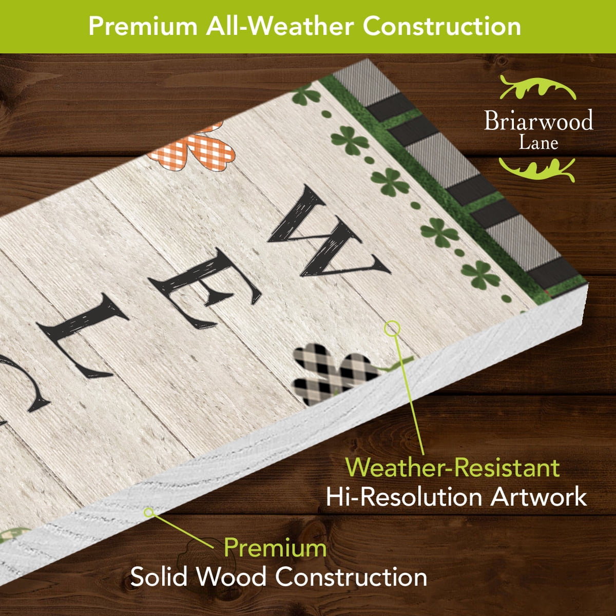 Haunt & Co Briarwood Lane Valentine's Double Sided Reversible Pine Porch Leaner 47x9.5 Holiday Pickup Trucks For Valentine's Porch Leaner