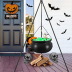Haunt & Co YIKA Halloween Decoration Tripod Witch Pot Lamp Decorative Strip With Skeleton Man Halloween Ornaments