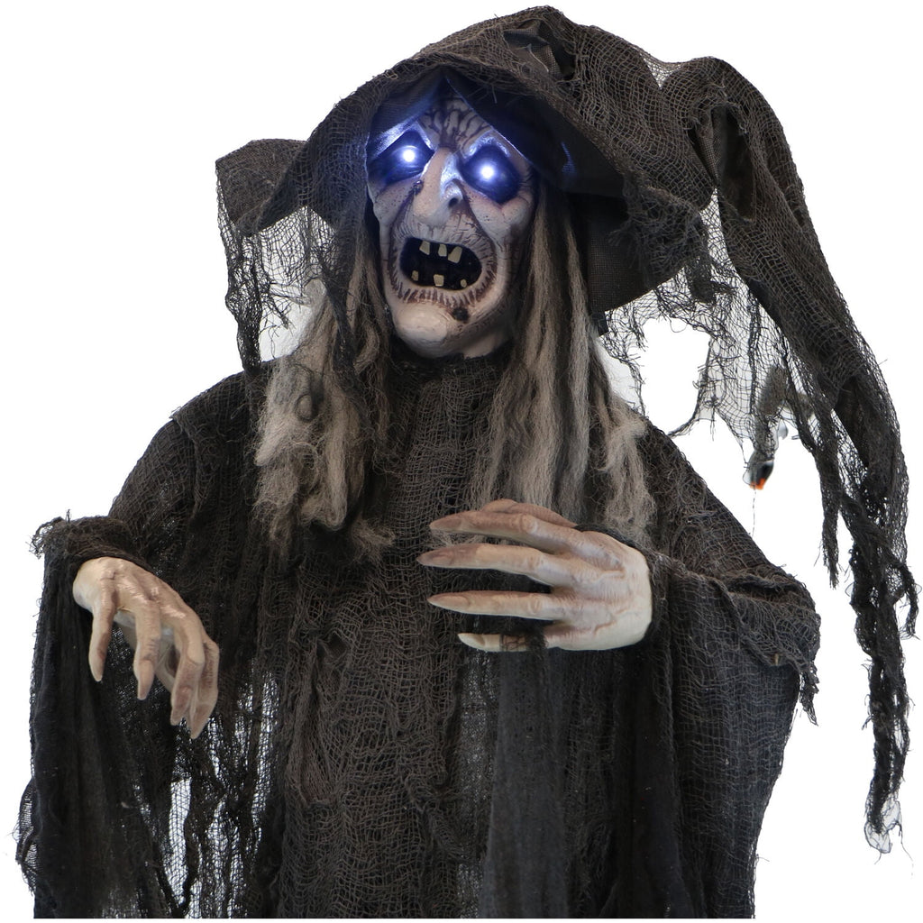Haunt & Co 5.75 ft Animatronic Witch Indoor/Covered Outdoor
