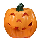 Haunt & Co 9.75" Jack-O-Lantern Animated Double-Sided Halloween Pumpkin - Orange/Green