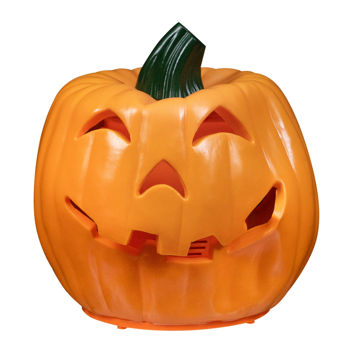 Haunt & Co 9.75" Jack-O-Lantern Animated Double-Sided Halloween Pumpkin - Orange/Green