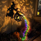 Haunt & Co Halloween Witch Cauldron Garden Light, Waterfall-Style Enchanted Witch Cauldron Garden Decoration, Halloween LED Projector Lights Decorations Outdoor with Stake
