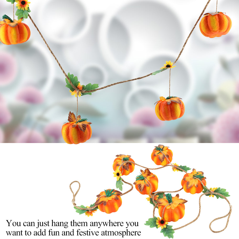 Haunt & Co Bienvenido Pumpkin String Hanging Decoration for Halloween Party Festival Home Garden Ornaments