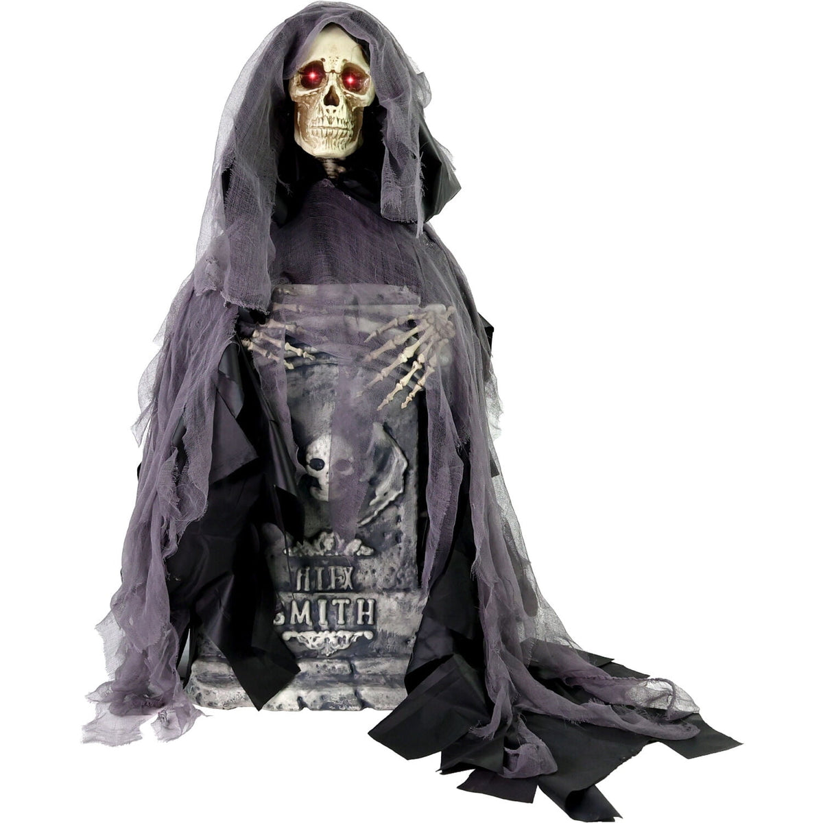 Haunt & Co 3 ft Touch-Activated Rising Reaper with Tombstone Halloween Accessory