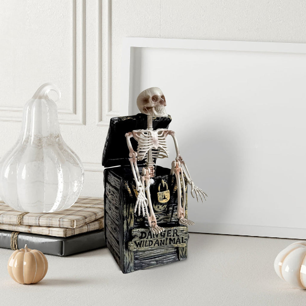 Haunt & Co SUYOLL Halloween Decorations Desktop Ornament For Party Decoration With Pumpkin Witch Skeleton Design Figurine Figurine