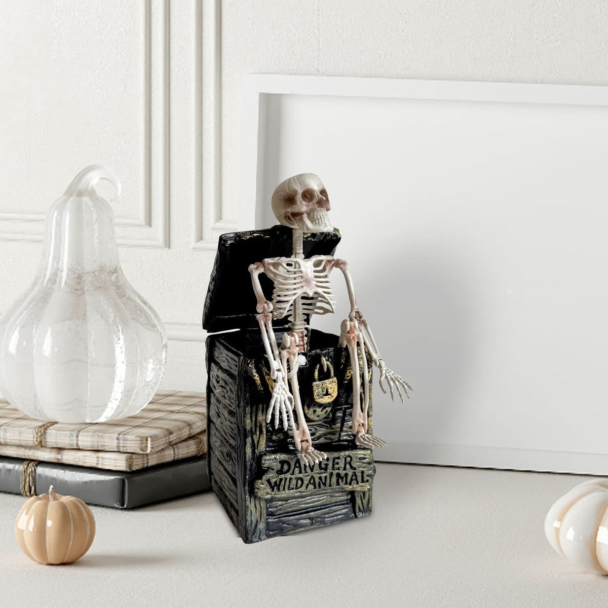 Haunt & Co SUYOLL Halloween Decorations Desktop Ornament For Party Decoration With Pumpkin Witch Skeleton Design Figurine Figurine