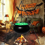 Haunt & Co YIKA Halloween Decoration Tripod Witch Pot Lamp Decorative Strip With Skeleton Man Halloween Ornaments