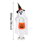 Haunt & Co Halloween Ornament Ghost Candy Ghost Glowing Decoration With Candy Pocket For Trick Or Treat