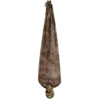 Haunt & Co 5 ft Animatronic Upside-Down Shaking Mummy with Sounds and Light-Up Eyes for Scary