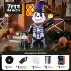 Haunt & Co Halloween Inflatables Decorations Skeleton and Dog, Halloween Blow ups Yard Decorations Outdoor