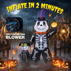 Haunt & Co Halloween Inflatables Decorations Skeleton and Dog, Halloween Blow ups Yard Decorations Outdoor