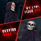 Haunt & Co 6' Animatronics Grim Reaper, Sound-Actived Party Deco