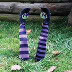 Haunt & Co Witch Legs Yard Stakes Purple/Black Halloween Décor
