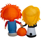 Haunt & Co Halloween Airblown Yard Inflatables Chucky and Bride & Pumkin 66.14 in x 19.29 in x 57.48 in 5.09 lb