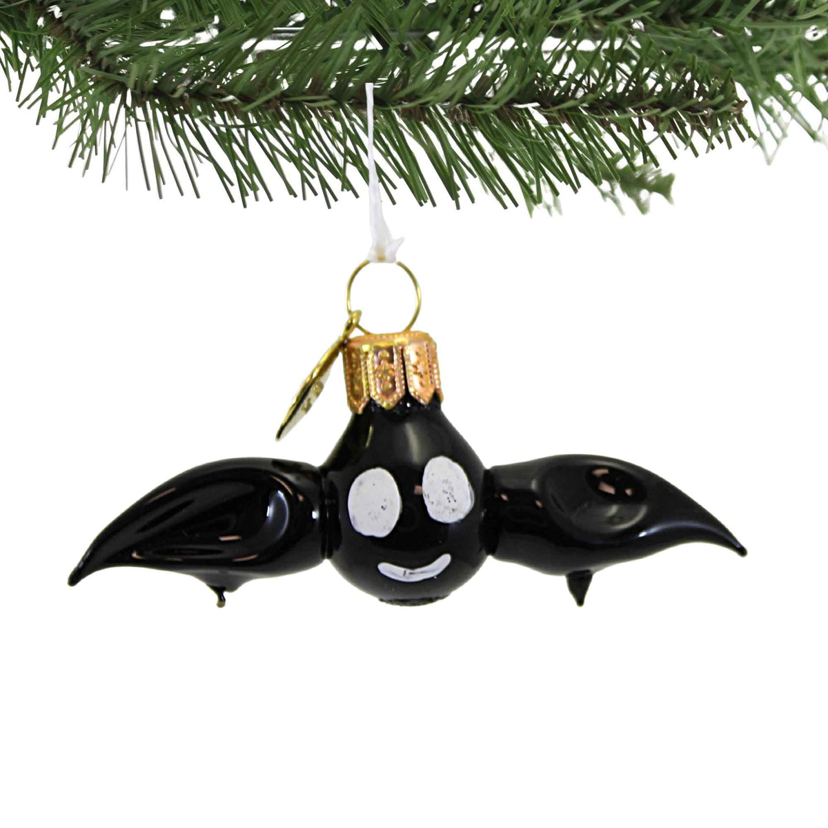 Haunt & Co Morawski 1.00In Mini Black Bat, Glass, Ornament Halloween Small Size 11470
