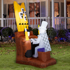 Haunt & Co 7 Ft Haunted Mansion Airblown Inflatable Animated Organ Player
