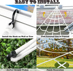 Haunt & Co Vafful Outdoor Yrad Spider Web 275'' and 59'' Giant Spider with 20 pcs Small Spider and 40g Stretch Cobwebs