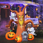 Haunt & Co Coolmade 8ft Halloween Inflatables Decorations Inflatable Dead Tree Outdoor Decorations with LED Lights Built-in Blow Up Yard Decoration Pumpkin Ghost for Halloween Outdoor