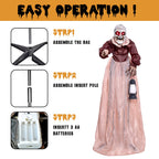 Haunt & Co 5FT Halloween Animatronics Life Size Witch Scary Prop, Motion Activated Outdoor Decoration for Haunted House Party Lawn Patio Yard Decor