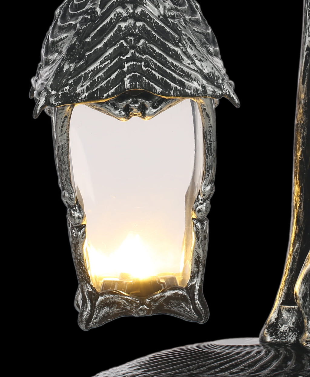 Haunt & Co Halloween Light Up Skeleton Lantern Tabletop or Hanging Wall Decoration