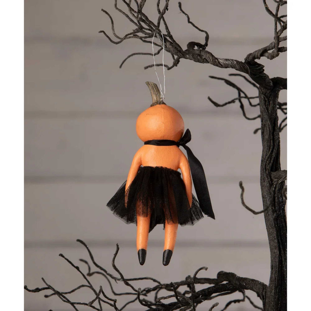 Haunt & Co 7.75In Tabitha Pumpkin Ornament, Polyresin, Halloween Figurine