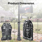 Haunt & Co Halloween Foam RIP Graveyard Tombstones, 7Pack(3 x L-Size + 4 x XL-Size) Foam Tombstone for Halloween Party Outdoor Decorations