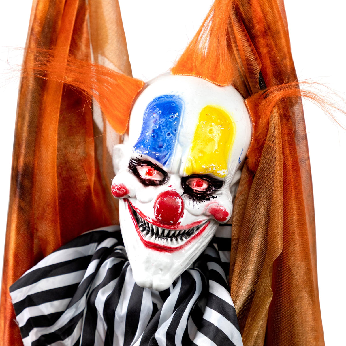 Haunt & Co 42" Animated Halloween Clown with LED Eyes Decoration