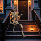 Haunt & Co 5.4 ft Halloween skeleton decoration, with movable joints, flexible skeleton for poses, scary skeleton suitable