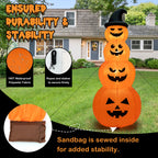 Haunt & Co Costway 8FT Halloween Inflatable Stacked Pumpkins Blow-up Holiday Decoration w/ LED Lights