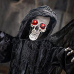 Haunt & Co 6 Ft. 2 3/4" Skeletal Reaper with Wings Animated Prop Standing