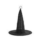 Haunt & Co Halloween Witch Hat Light Hanging Decoration, LED Glowing Party Ornament Battery Operated Easy Hanging Spooky Reusable for Front Door Window Fireplace Porch Hauntedy Houses Halloween Party Decor