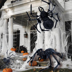 Haunt & Co 45inch Giant Spider ,Scary Spider Halloween Outdoor Party Decorations Props ,Black