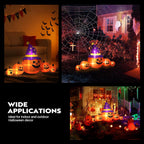 Haunt & Co SPECSTAR 6ft Long Halloween Inflatable LED Lighted Pumpkin Family Blow up Outdoor Lawn Yard Decoration