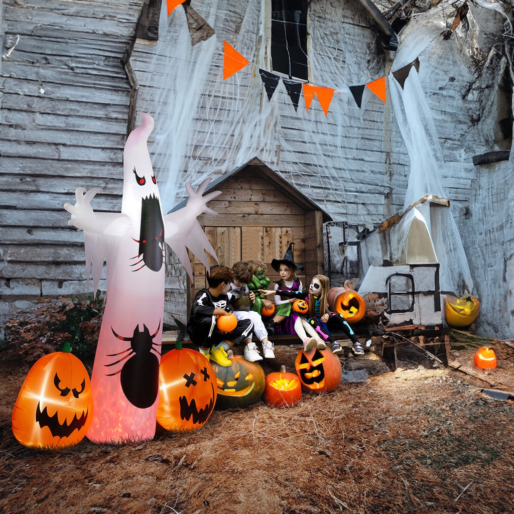 Haunt & Co 12 ' Halloween Ghost & Pumpkin Outdoor Halloween Inflatables