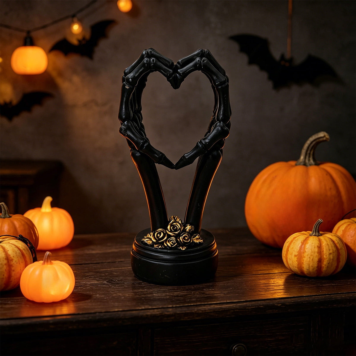 Haunt & Co Halloween Skeleton Hand Ornament, Resin Creepy Hand Figurine Decoration for Spooky Party Home Decor, Horror Desktop Mantel Shelf Porch Display Prop, Reusable Haunted House Holiday Accent Gift