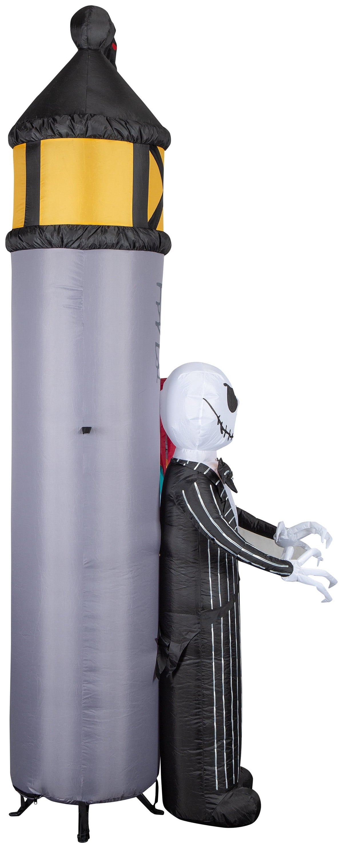 Haunt & Co Airblown Inflatable NBC Welcome to Halloween Town Archway Disney, 8.5 ft Tall, Grey