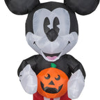 Haunt & Co Airblown Inflatable Retro Mickey Mouse with Pumpkin 5ft tall