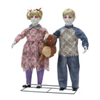 Haunt & Co Apocalypse Twins Halloween Animatronics with Red Eyes & Head Sync, 3-Ft