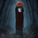 Haunt & Co 6ft Ghost with The Pumpkin Head Halloween Animated Animatronic Decoration w/ Pre-Recorded Screaming