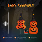 Haunt & Co 3FT Pumpkins Halloween Lighted Pumpkin Outdoor Decoration for Holiday Lawn Garden Party,2Pcs