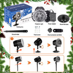 Haunt & Co Outdoor high brightness snowflake projection light, holiday decoration ambient light, Christmas Halloween laser light, light show, waterproof function, indoor home, Christmas, wedding Mother's Day