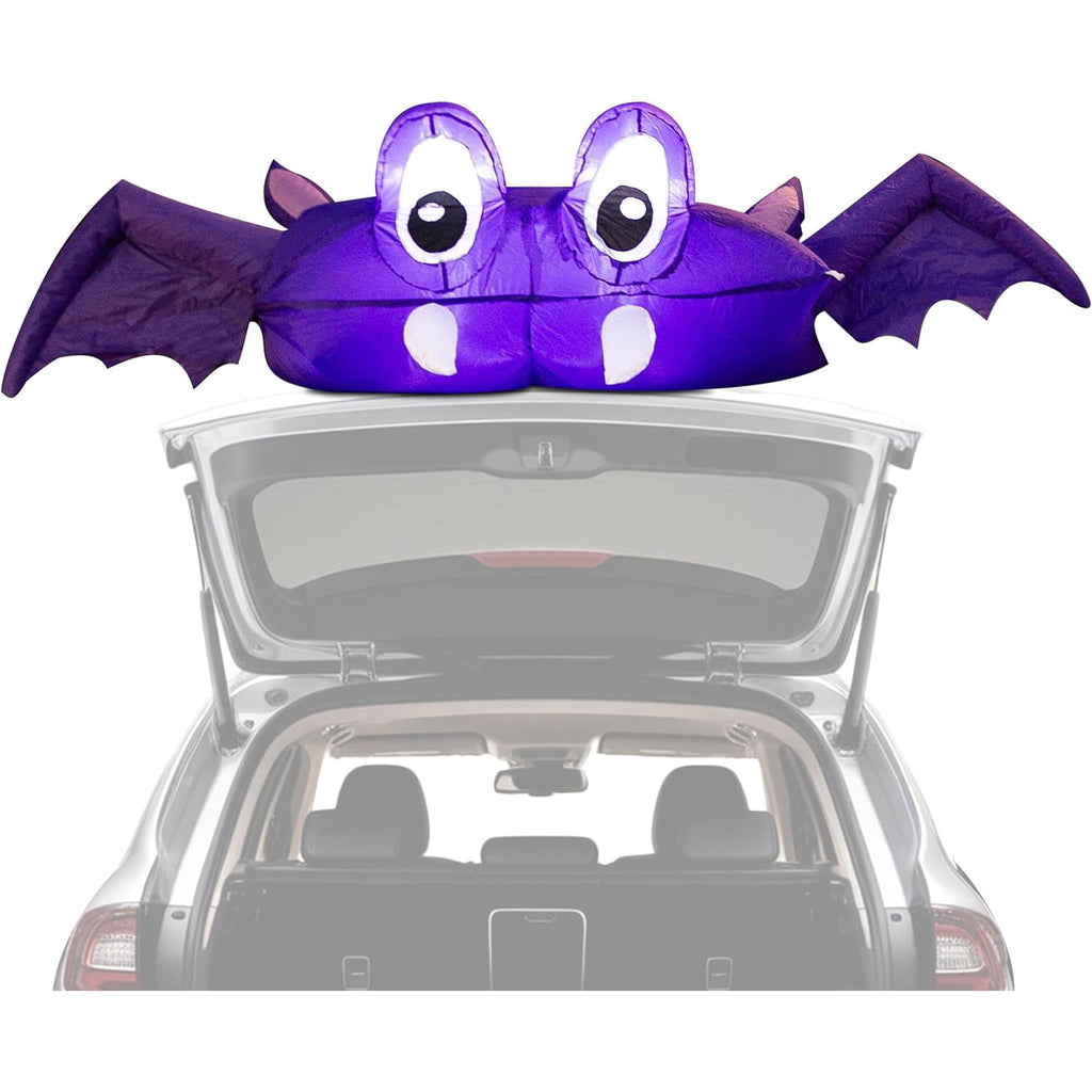 Haunt & Co Zone Tech 6 FT Inflatable Bat Car Trunk Decor with Built-in LEDs, Blow Up Decoration for Halloween (1-Pack)