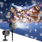 Haunt & Co Outdoor high brightness snowflake projection light, holiday decoration ambient light, Christmas Halloween laser light, light show, waterproof function, indoor home, Christmas, wedding Mother's Day